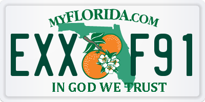 FL license plate EXXF91