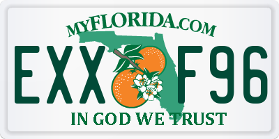 FL license plate EXXF96