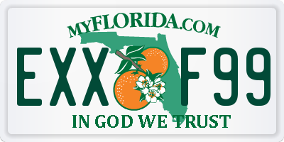 FL license plate EXXF99