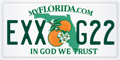 FL license plate EXXG22