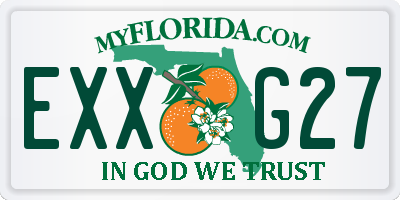 FL license plate EXXG27