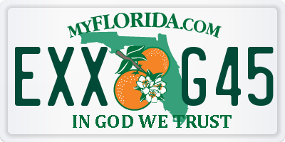 FL license plate EXXG45