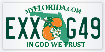 FL license plate EXXG49