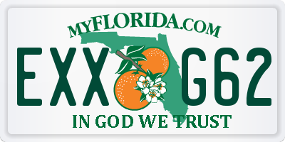 FL license plate EXXG62
