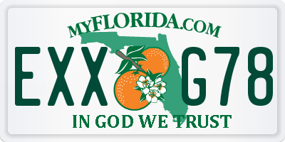 FL license plate EXXG78
