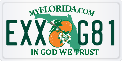 FL license plate EXXG81