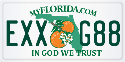 FL license plate EXXG88