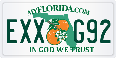 FL license plate EXXG92