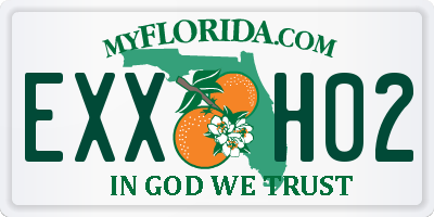 FL license plate EXXH02