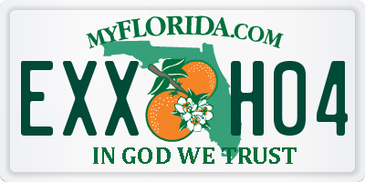 FL license plate EXXH04