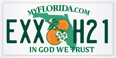 FL license plate EXXH21