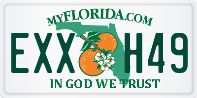 FL license plate EXXH49