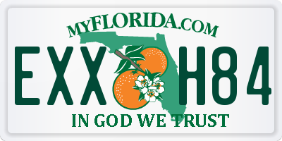 FL license plate EXXH84
