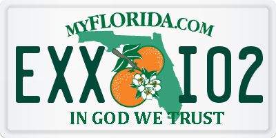 FL license plate EXXI02