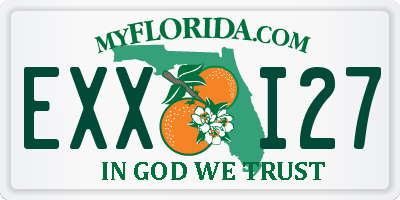 FL license plate EXXI27