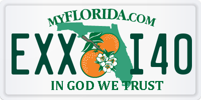 FL license plate EXXI40
