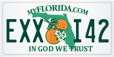 FL license plate EXXI42
