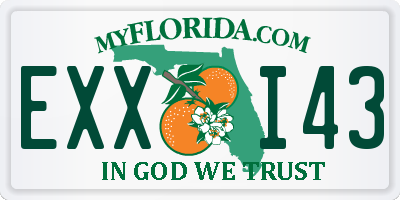 FL license plate EXXI43