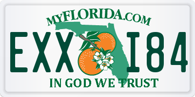 FL license plate EXXI84