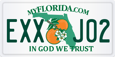 FL license plate EXXJ02