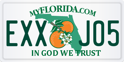 FL license plate EXXJ05