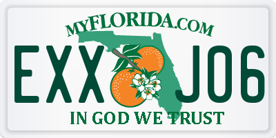 FL license plate EXXJ06