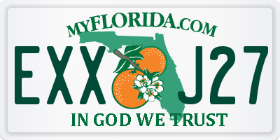 FL license plate EXXJ27
