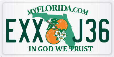 FL license plate EXXJ36
