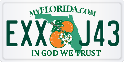 FL license plate EXXJ43