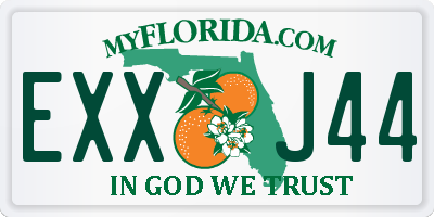 FL license plate EXXJ44