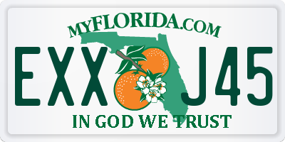 FL license plate EXXJ45