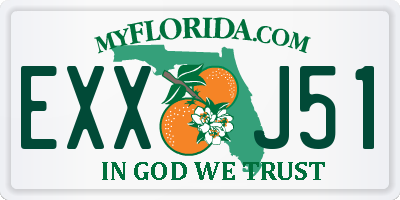 FL license plate EXXJ51
