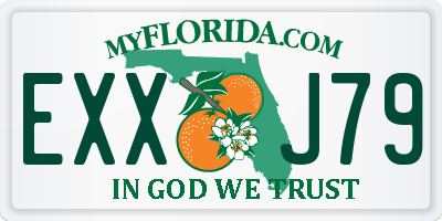 FL license plate EXXJ79