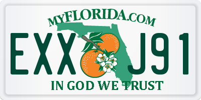 FL license plate EXXJ91