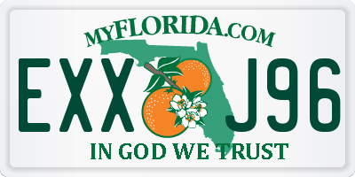 FL license plate EXXJ96