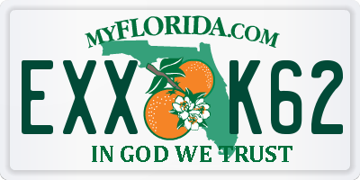 FL license plate EXXK62