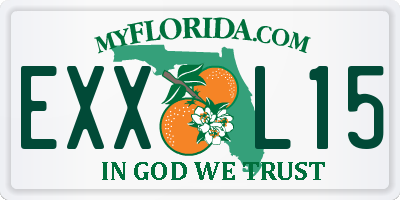 FL license plate EXXL15