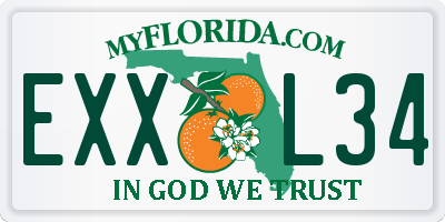 FL license plate EXXL34
