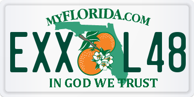 FL license plate EXXL48