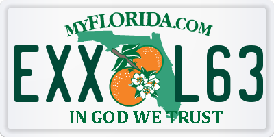 FL license plate EXXL63