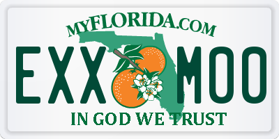 FL license plate EXXM00