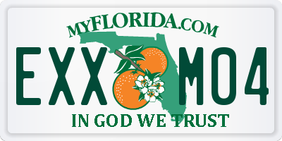 FL license plate EXXM04