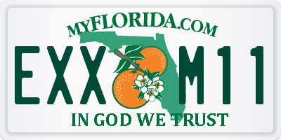 FL license plate EXXM11