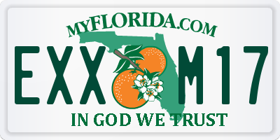 FL license plate EXXM17