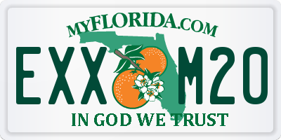 FL license plate EXXM20