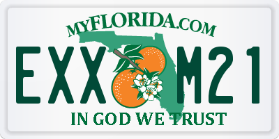 FL license plate EXXM21