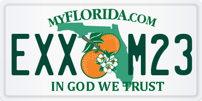 FL license plate EXXM23