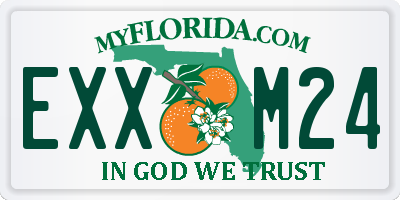 FL license plate EXXM24