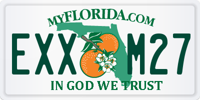 FL license plate EXXM27