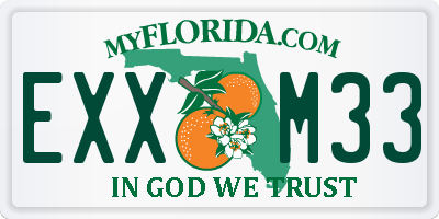 FL license plate EXXM33